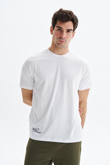 Arma Tricou alb pentru bărbați, cu mâneci raglan, cu mâneci raglan, cu decolteu, Y 29344472202