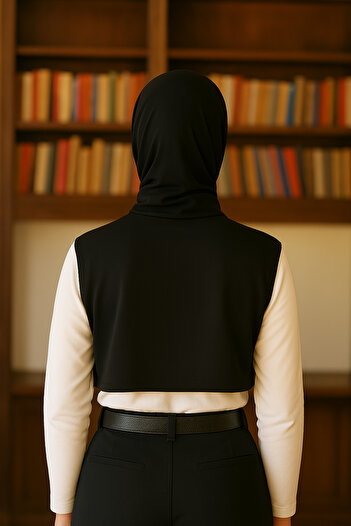 mirach Stand Collar Sleeveless Half Crop Neck Collar |   Soft Texture, Anti-Sweat Fresh Fabric Hijab Underwear