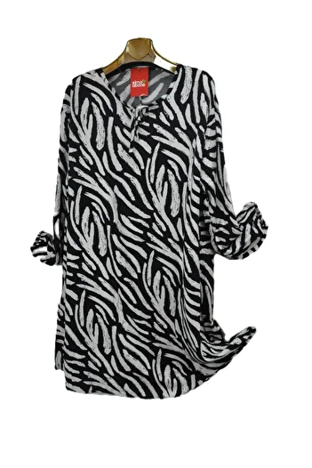 elma abone Plus Size Viscosa Lace Tunic
