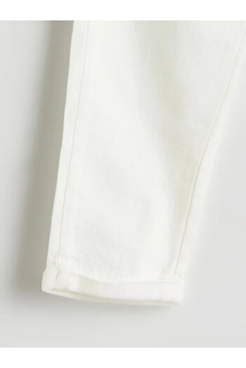 LC Waikiki Lcw Kids Ecru Elastic Waist Linen Blended Boys' Trousers