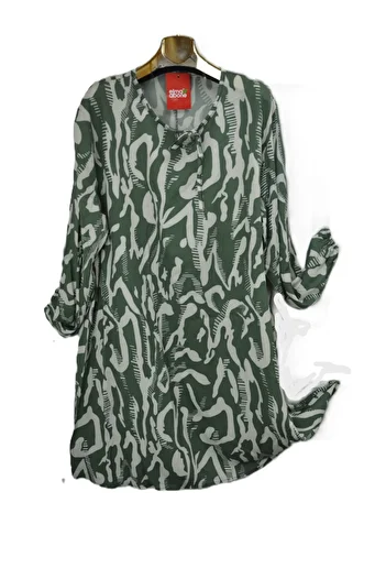elma abone Plus Size Viscosa Lace Tunic