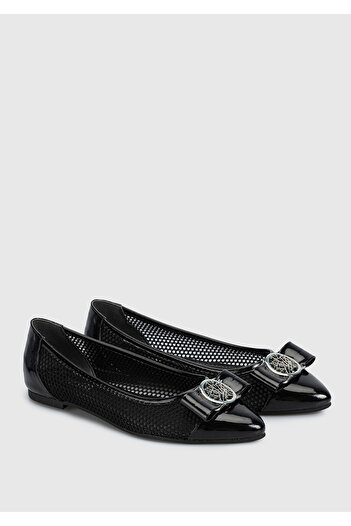 Provoq Women's Black Ballerinas
