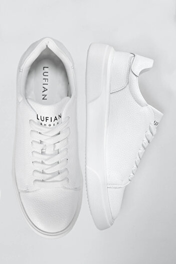 Lufian Tommy Erkek Deri Sneaker Ayakkabı Beyaz
