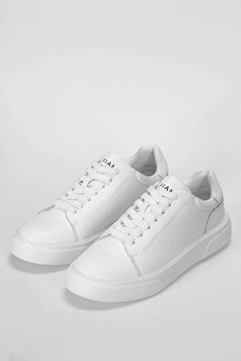 Lufian Tommy Erkek Deri Sneaker Ayakkabı Beyaz