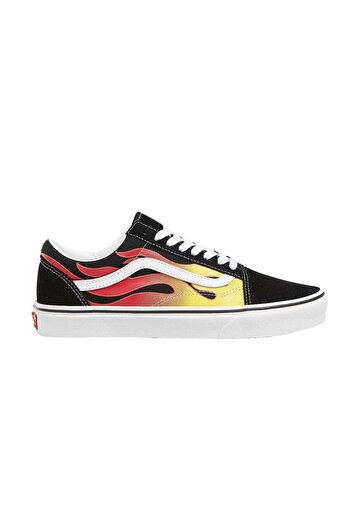 Vans Ua Old Skool (flame) Black/black/true White Unisex Sports Shoes