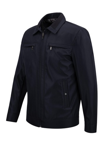 Çizgi Triko Men's Polo Neck Double Pocket Lined Seasonal Coat - A00001