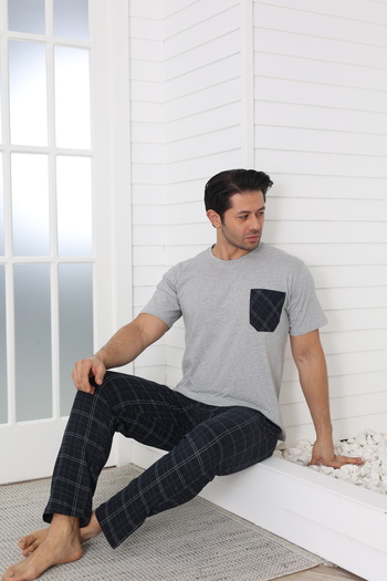 CALİA Men's Short Sleeve Summer Pajama Set New Season