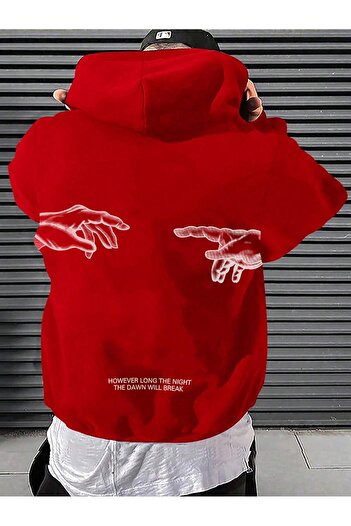 PENTHİLUS Men's Loose Gesture Printed Long Sleeve Sweatshirt