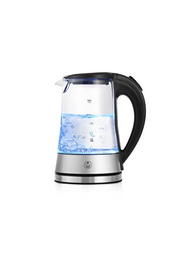 JANO Electric Kettle Glass With Plastic Led Color Indicator, Auto Shut-off , 1.7l, 1500w, White - Jn03201