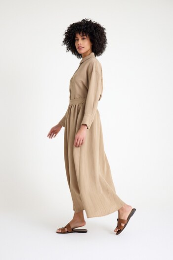 QANU Buttoned Skirt Suit Mink
