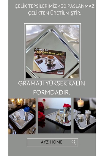 AYZ HOME Sunum Tepsisi 21*21/ Lokumluk/Gül Kovası/ Kadife Gül Set -(SÖZ, NİŞAN ,İSTEME,KAHVE SUNUM)
