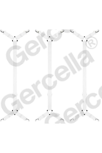 GERCELLA Elastic Triangle Sheet and Case Tieer Long Type White