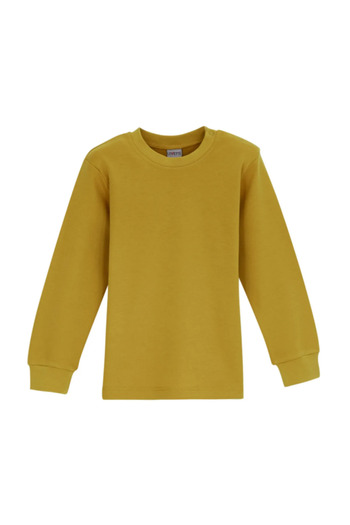 LOVETTI MuStard BaSic for Girl - Snap FaStener, Crew Neck, Winter Long Sleeve T-Shirt