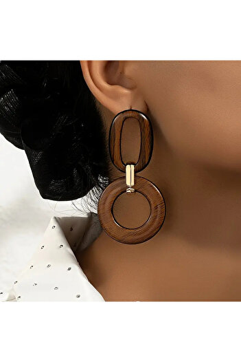 byozanyılmaz Wooden Hanging Design Earrings