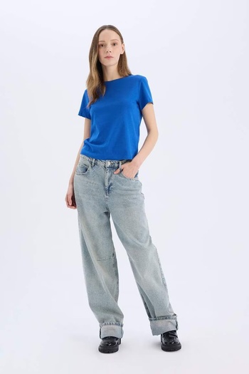 DeFacto Blue Women's T-Shirt