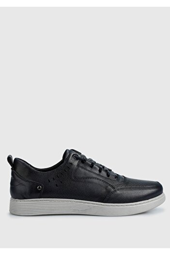 Provoq Leather Men's Shoes - Navy Blue
