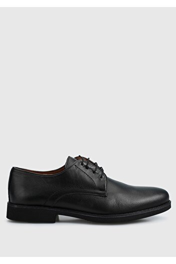 Provoq Men's Black Leather Shoes