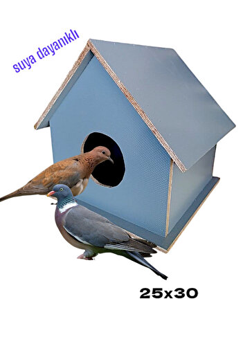 ncy Wooden Dove and Pigeon Nest Outdoor Water Resistant 25x25x33 Cm