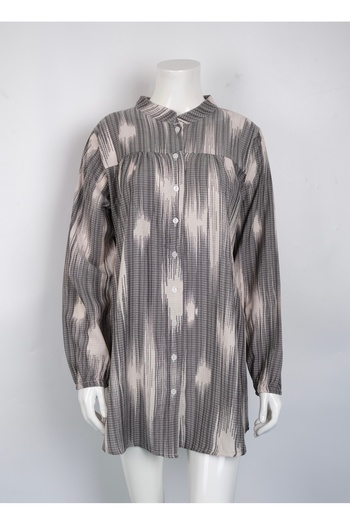 MUSTÜN Judge Collar Woven Shirt