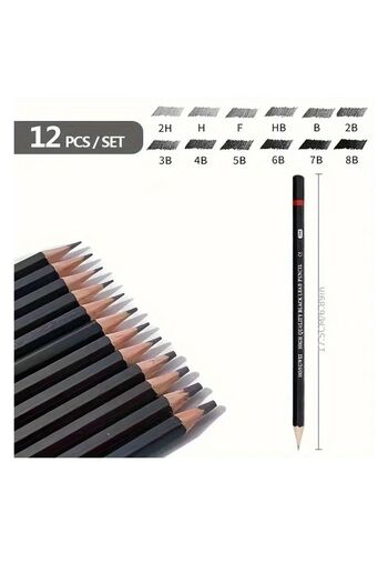 ByLily 12Pcs Professional Sketching Pencils Set, Precision Art & Illustration