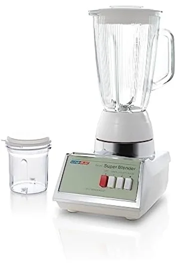ALSAIF Electric Blender 2 In 1, Plastic Jar, Mill & Coffee Grinder, With S/s Blade, 400w, White