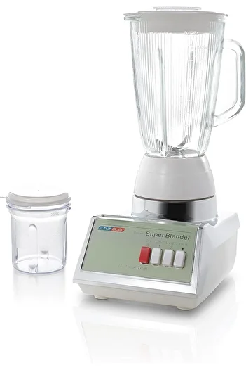 ALSAIF Electric Blender 2 In 1, Plastic Jar, Mill & Coffee Grinder, With S/s Blade, 400w, White