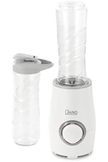 JANO Mini Electric Blender 300w With Two Sports Bottles By , White, 500ml, Jn06003, Two-year Warranty
