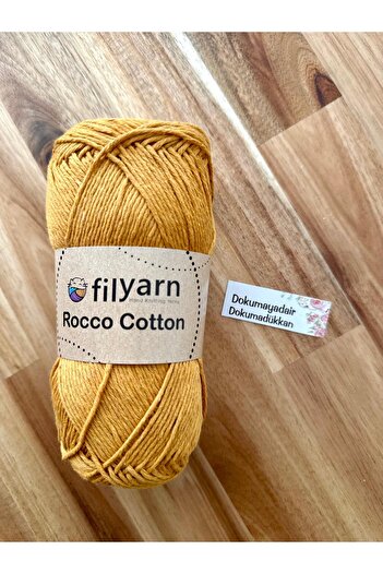 Filyarn Rocco Cotton Koton Pamuk 100 Gr Punch Amigurumi El Örgü İpliği-Hardal Renk
