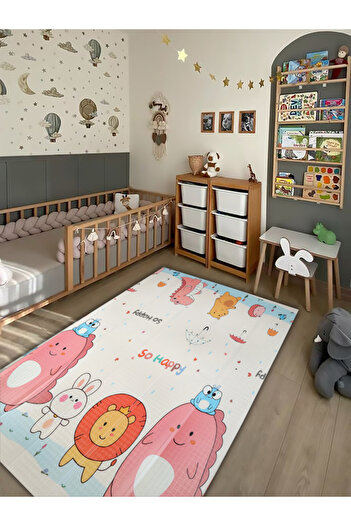 Minimababy Katlanabilir Oyun Matı/Halısı Dinozor ve Dostları & Uzay Çift Tasarım 150x200x1cm Taşıma Çantalı (B)