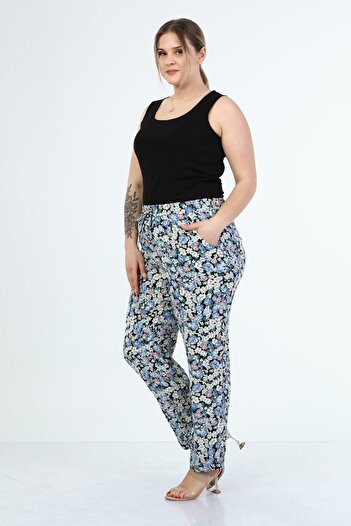 MYLİNE Beli Lastikli Cepli Pantolon