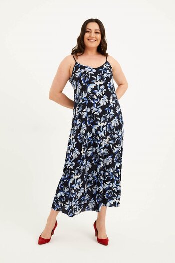 MYLİNE V-Neck Lace-Up Dress with Rope Straps