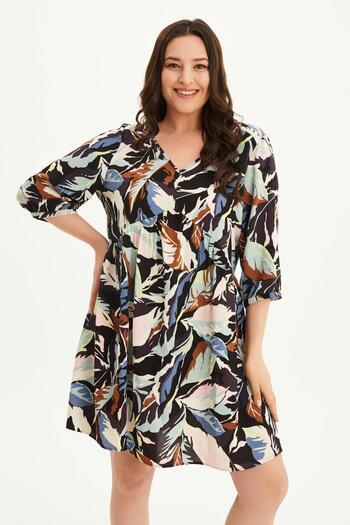 MYLİNE V-Neck Lacing Detailed Dress