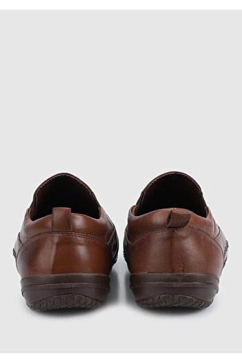 City Life Καφέ Δερμάτινο Ανδρικό Slip-On