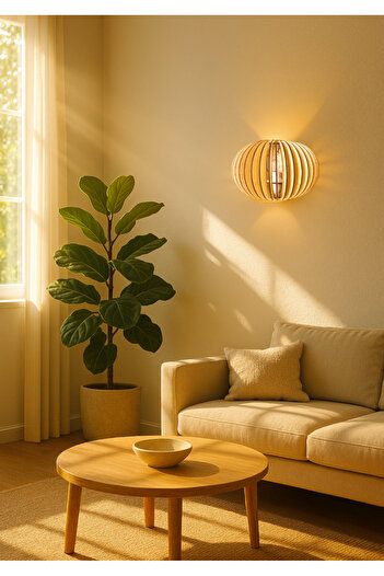 hü ma tasarım ve aksesuar Bombe Model Cheapest Wooden Reflection Daylight Sconce Chandelier Rustic Nordic Sconce