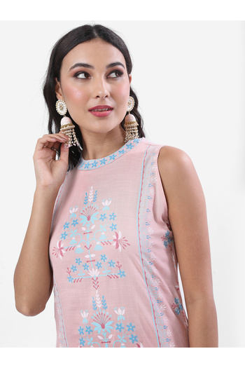 Vishudh By Styli Round Neck Floral Printed Straight Kurta