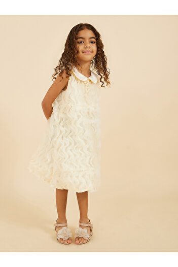 Styli Textured Mesh Sleeveless Dress