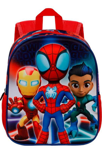 SPIDERMAN Ghiozdan gradinita Spiderman Glow 3D, 31 x 26 x 11 cm