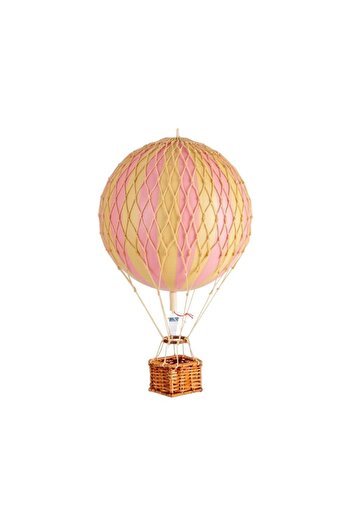 Authentic 1928 Hot Air Balloon Decoration, Authentic Models, Travels Light, Pink 18x18x30 Cm