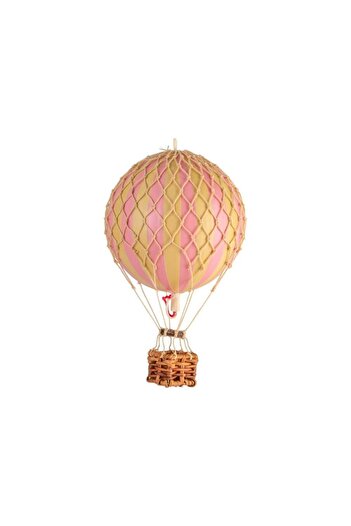 Authentic 1928 Hot Air Balloon Decoration, Authentic Models, Floating The Skies, Pink, 8.5x8.5x13 Cm