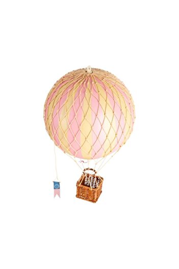 Authentic 1928 Hot Air Balloon Decoration, Authentic Models, Travels Light, Pink 18x18x30 Cm