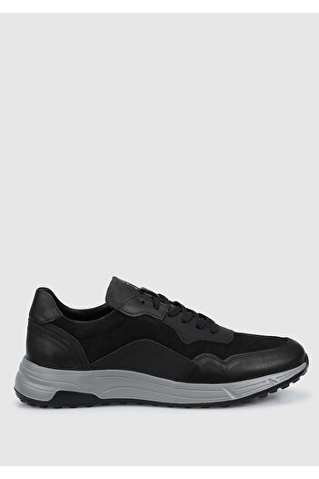 Provoq Men's Black Leather Shoes