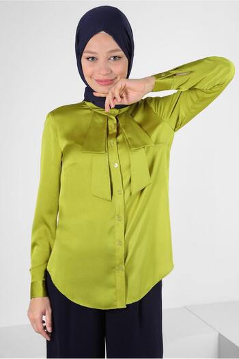 Alvina BUTTONED SATIN BLUZ 43867