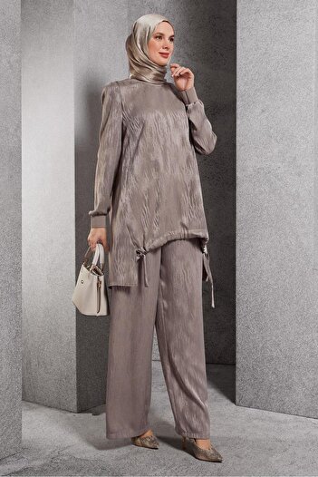 Alvina Jacquard 45253 Model Pants Suit Set