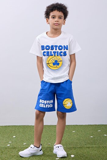 Perendi Boy's Team Basketball Printed - Summer Sports Combination Ecru Color