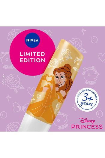 LABELLO Disney Princess Belle Lip Balm, 3+ Year Kids, Vanilla Cupcake Flavor, 24H Moisture, 4.8g