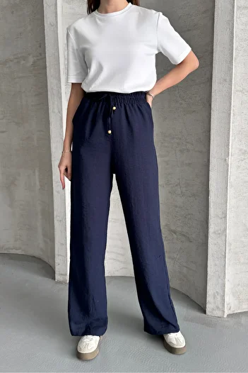 macharel jeans Wide Leg Ayrobin Linen Trousers