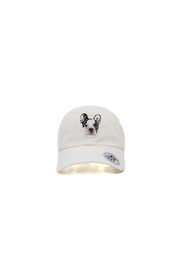 Trampoline French Bulldog Dog Embroidered Hat - Animal Figured Hat