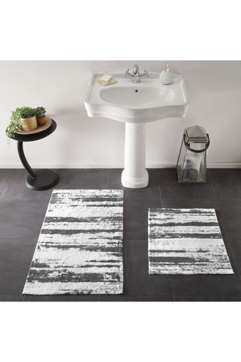 Taç Classy Cotton 2-Piece Bath Mat Set Anthracite