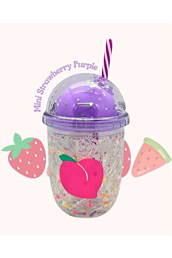 Etoilee Iced Mini APPLE Glitter Straw Drinker