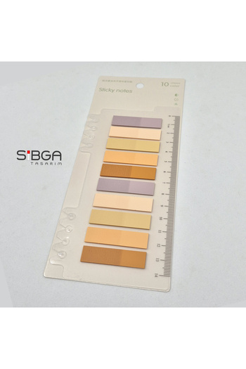 sibga tasarım Transparent Colored Post-It Note Paper - 200 Sheets Bookmark Sticker